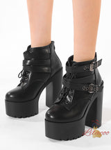 Women's Thick Soles High Heels Boots