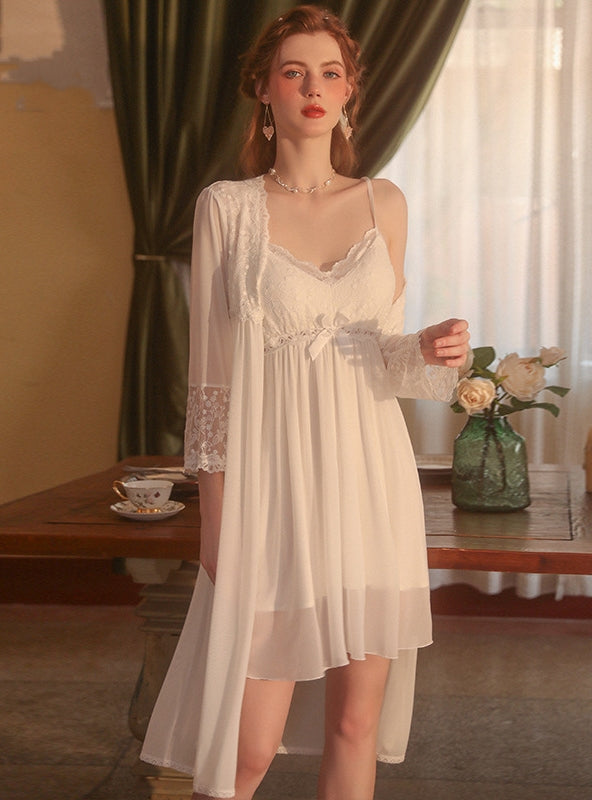 Lace Backless Sexy Pajamas Suit