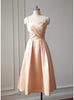 Champagne Spaghetti Straps Prom Dress