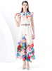 Retro Palace Printed Long Dress
