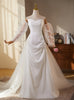 White Strapless Pleats Wedding Dress