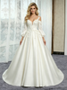 White Satin Short Sleeve Straps Flower Wedding Dress
