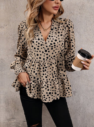 Long Sleeve Leopard Print Shirt