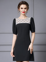 Black Beading Mother of the Bride Dress