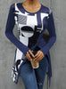 Geometric Pattern Slim Long T-shirt
