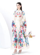 Palace Retro Lantern Sleeve Button Split Printed