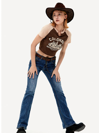 Slim Short Short Contrast T-shirt