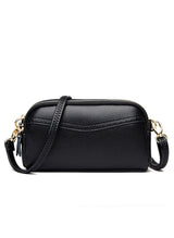 Small Double Zipper Messenger Bag Clutch Bag