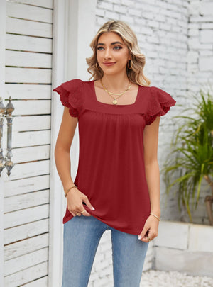 Solid Color Short-sleeved T-shirt