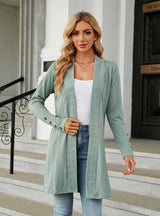 Button Long Sleeve Loose Coat