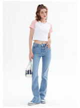 Short Slim Color Matching Top