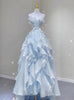 Pink Tulle See Through Neck Beading Prom Dress