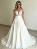 White Chiffon Lace Wedding Dress