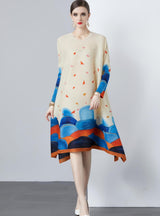 Loose and Slim Printed Dress