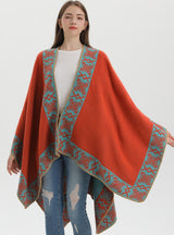 Ladies Padded Warm Cloak Scarf Shawl