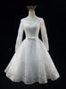 White Lace Long Sleeve Homecoming Dress