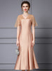 Champagne V-neck Sequins Mother Of The Bride Dress