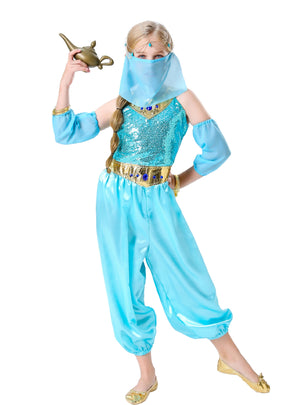 Halloween Girl Western Masked Aladdin Magic Lamp Costume