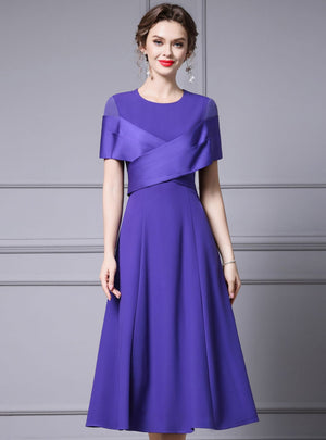 Purple Short Mother Of The Bride Dress