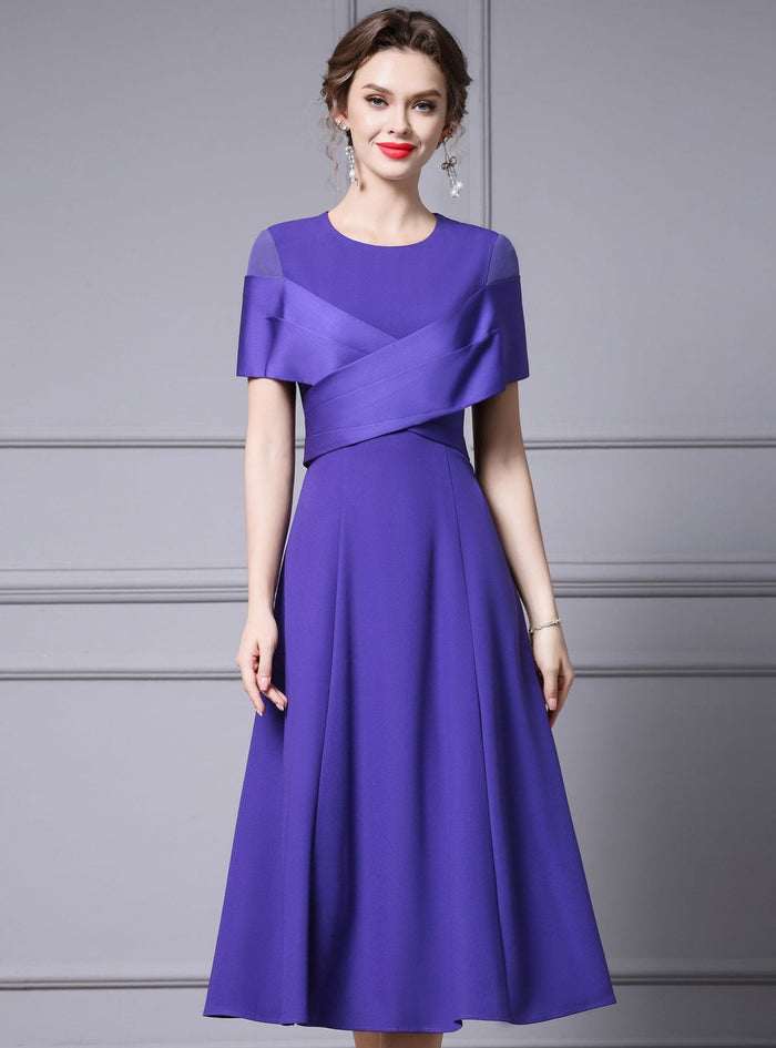 Purple Short Mother Of The Bride Dress