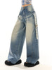 Slim and Loose Straight Wide-leg Jeans