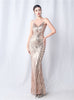 Spaghetti Straps Mermaid Sequins Prom Dress