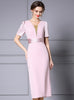 Pink Beading Mother of the Bride Dress