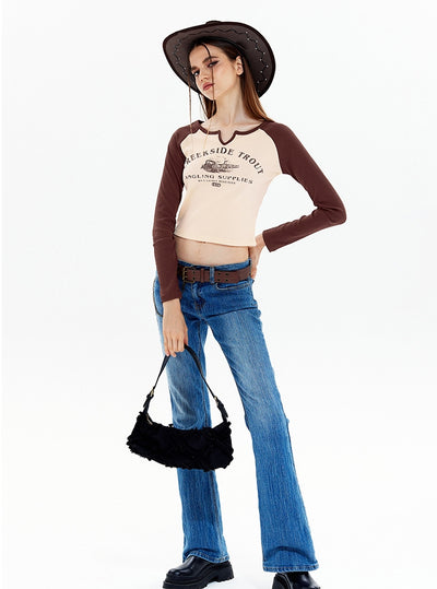 Retro Slim Short Long Sleeve T-shirt