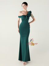 Mermaid One Shoulder Split Beading Prom Dress