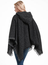 Pure Black Hooded Cloak