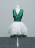 Green Lace V-neck Homecoming Dress