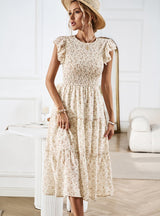 Women Summer Chiffon Floral Dress