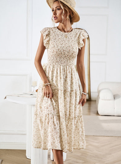 Women Summer Chiffon Floral Dress