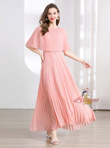 Slim-fit Banquet Long Pleated Dress