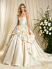 Ivory Satin Strapless Beading Wedding Dress