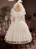 White Lace Tiers Wedding Dress