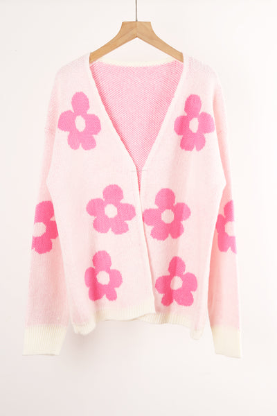 Cardigan Flower Sweater Coat