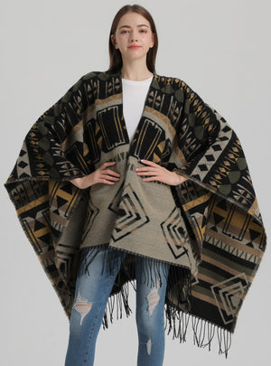 Women Ethnic Wind Shawl Cloak