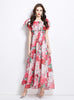 Lotus Leaf Beach Split Chiffon Dress