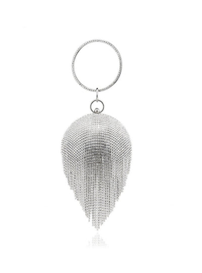 Tassel Small Round Handbag Dinner Bag