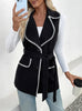 Casual Lapel Contrast Vest Coat
