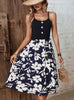 Holiday Flower Stitching Sling Dress