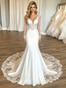 White Mermaid Long Sleeve Lace Wedding Dress