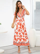 Retro Printed Bohemian Beach Dress
