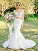 White Mermaid Lace Long Sleeve Wedding Dress