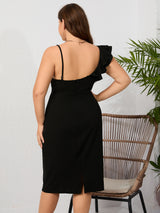 Open-back Sexy Suspender Plus Size Dress