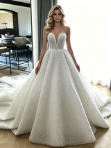 Vintage White Strapless Wedding Dress