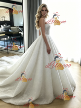 Vintage White Strapless Wedding Dress