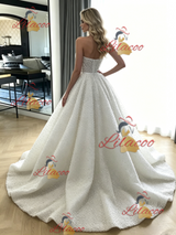 Vintage White Strapless Wedding Dress