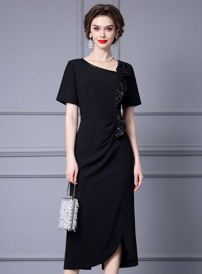 Burgundy Beading Mother Of The Bride Dress